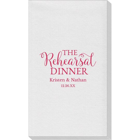 The Rehearsal Dinner Linen Like Guest Towels